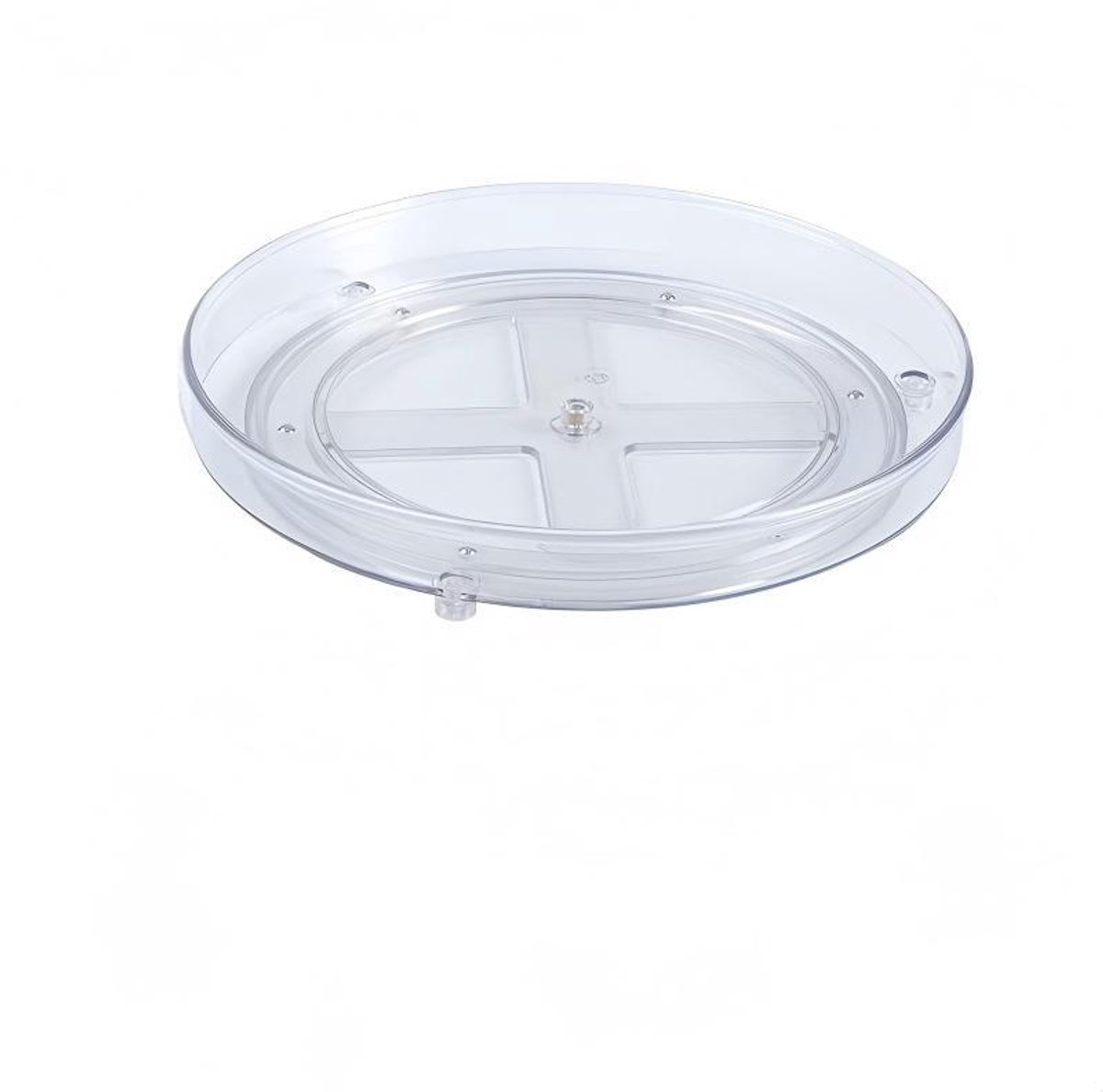 Grote draaibare opbergbak - transparant - 27 cm