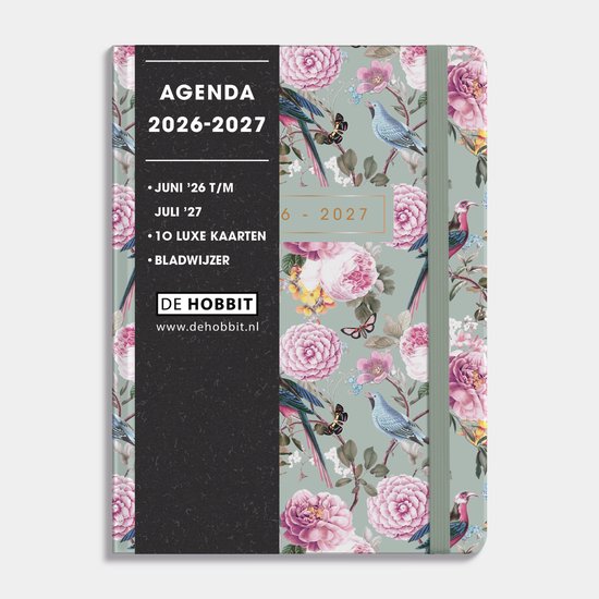 Hobbit - Soft Pocket Agenda 2026-2027 - Agenda A6 (14 x 10,5 cm) - A6 agenda met zachte kaft - 1 week op 2 pagina's - Romantisch