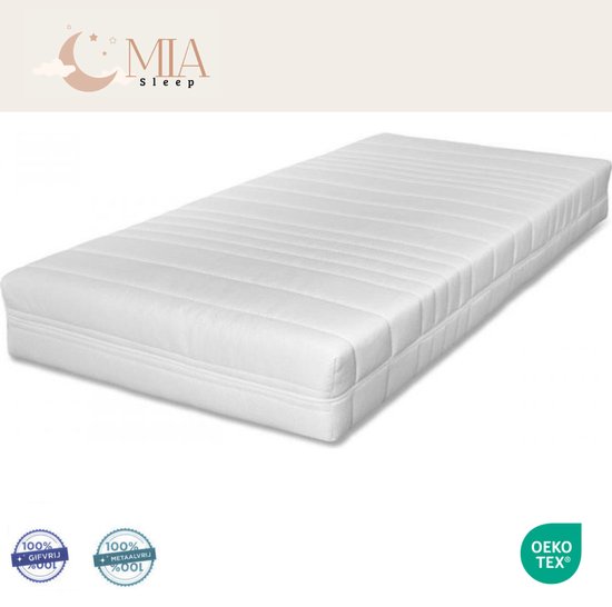 smartwood Kindermatras 140x190 14 cm - Matras voor Kinder met hoeslaken - H2 schuimmatras met Oeko-TEX certificaat - Keerbaar – met wasbare anti-allergene hoes - SmartComfort | Gemaakt in de EU