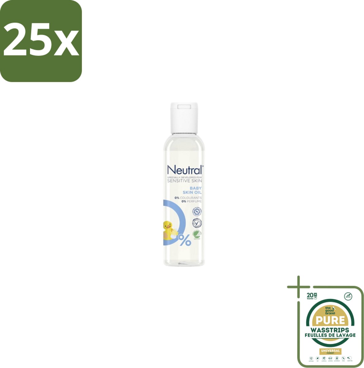 25 x Neutral Baby – Huidolie – Parfumvrij – Gevoelige Babyhuid – 150 ml - Grootverpakking - Babyhuidolie - Gevoelige Babyhuid - Droge Babyhuid - Hypoallergene Huidolie - Babyhuid Verzorging