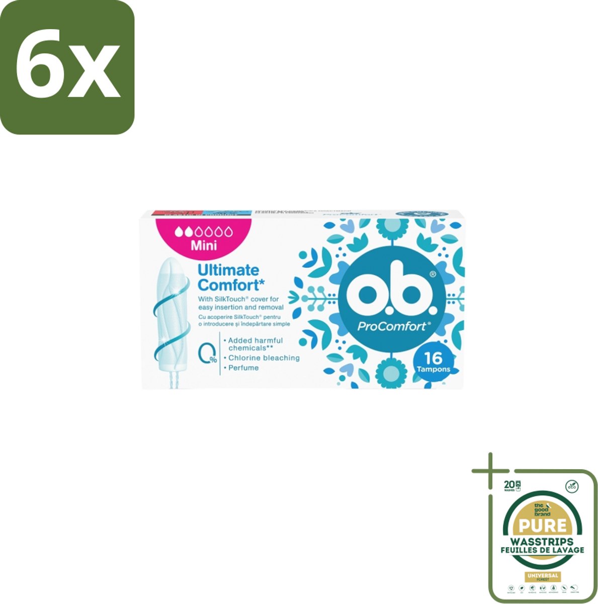 OB – Tampons – ProComfort Mini – Comfort Fit - Voordeelverpakking - 6 stuks - Comfort - Mini tampons