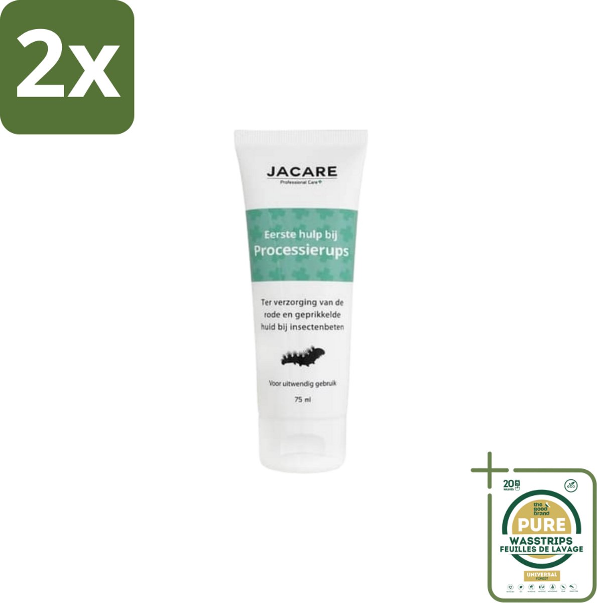 Jacare – Gel – Processierups – 75 ml - Voordeelverpakking - 2 stuks - Huidverzachten - Insectenbeten