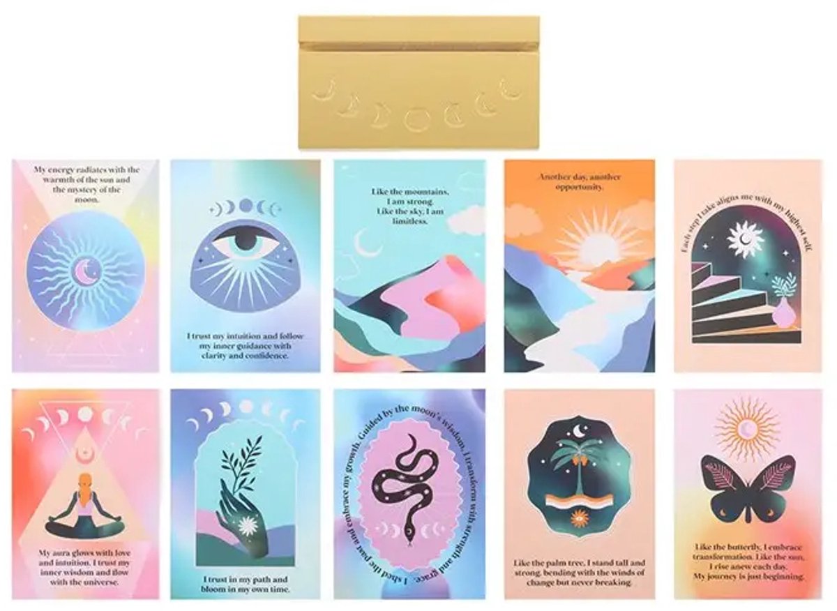 Aura - Affirmatiekaarten - Mindset & Zelfliefde - Persoonlijke Groei - Energie - Reflectie - Positiviteit - Mindfullness
