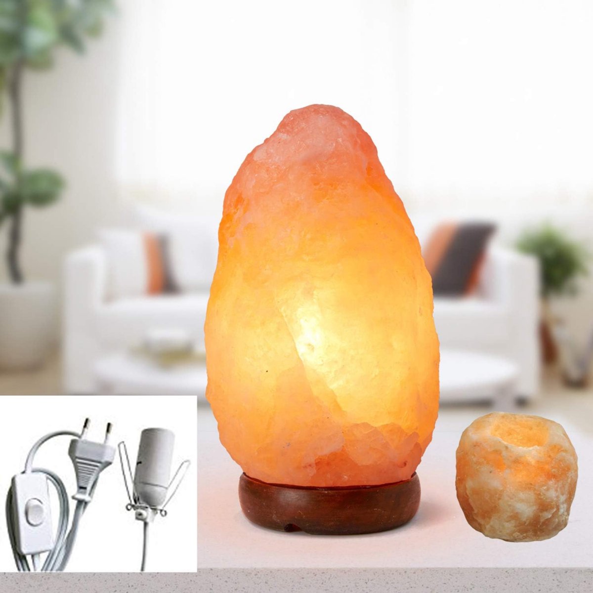 Aura® Himalaya Zoutlamp - Zoutlamp - Oranje - ‎12cm x 12cm x 30cm