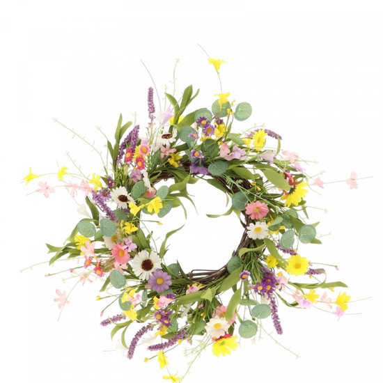 Eeneme Lente Zomer Krans - Boerderij Kleurrijke Krans - Huisdeurkransen Tuindecoratie, Kunstbloemen Krans Voordeur, #222, 45 cm Eeneme Lente Zomer Krans - Boerderij Kleurrijke Krans - Huisdeurkransen Tuindecoratie, Kunstbloemen Krans Voordeur, #222, 45 cm