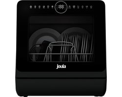 Joula Mini Vaatwasser met Waterreservoir - 8 Wasprogramma's - 5 Couverts - Kleine Smalle Vrijstaande Afwasmachine - Camping - Zwart