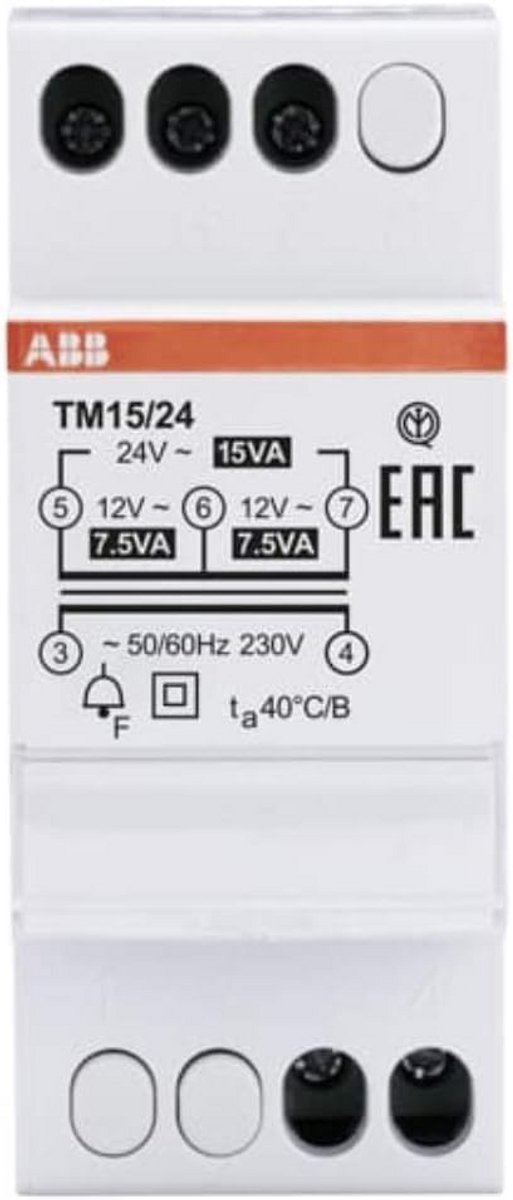 Universele 12-24V Transfo 15VA voor Elektrische Installaties