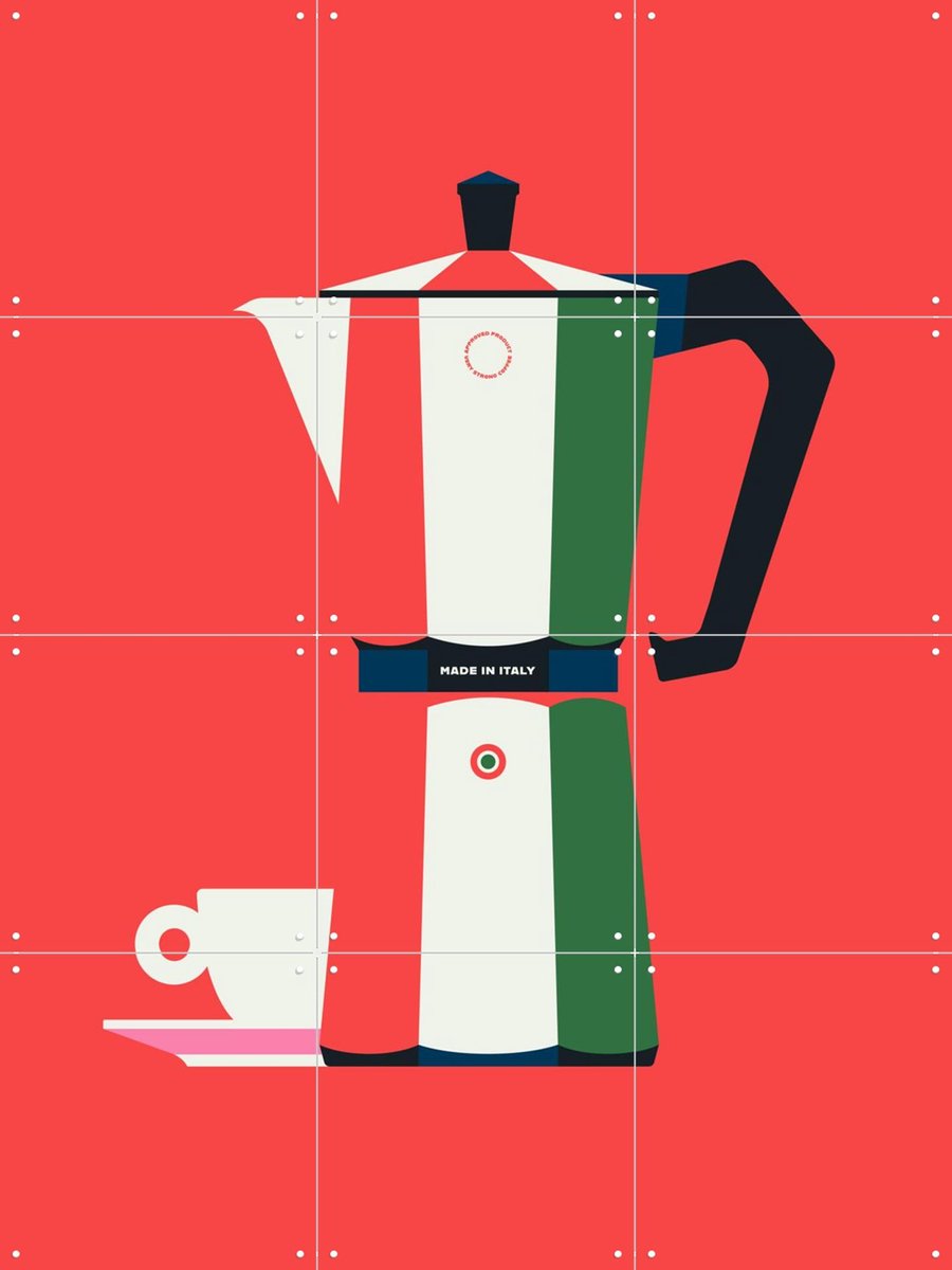 IXXI Made in Italy, Bo Lundberg - 60 x 80 cm - Gratis ophangtool - Grote wanddecoratie en posters - Grafisch Ontwerp, Illustraties, Kleurrijk