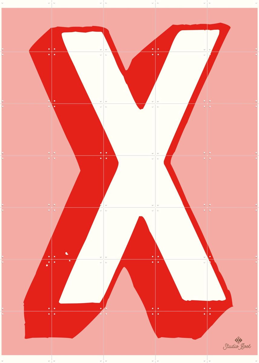 IXXI X, Studio Boot - 100 x 140 cm - Gratis ophangtool - Grote wanddecoratie en posters - Illustraties, Grafisch Ontwerp, Geometrische Kunst
