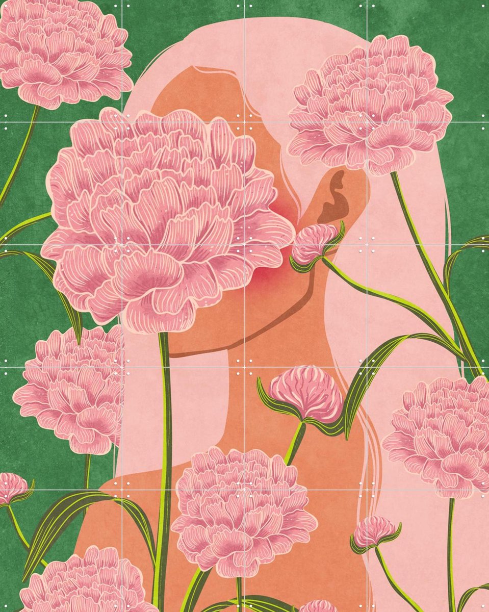 IXXI Inside Flowers, Raissa Oltmanns - 80 x 100 cm - Gratis ophangtool - Grote wanddecoratie en posters - Grafisch Ontwerp, Digitale Kunst