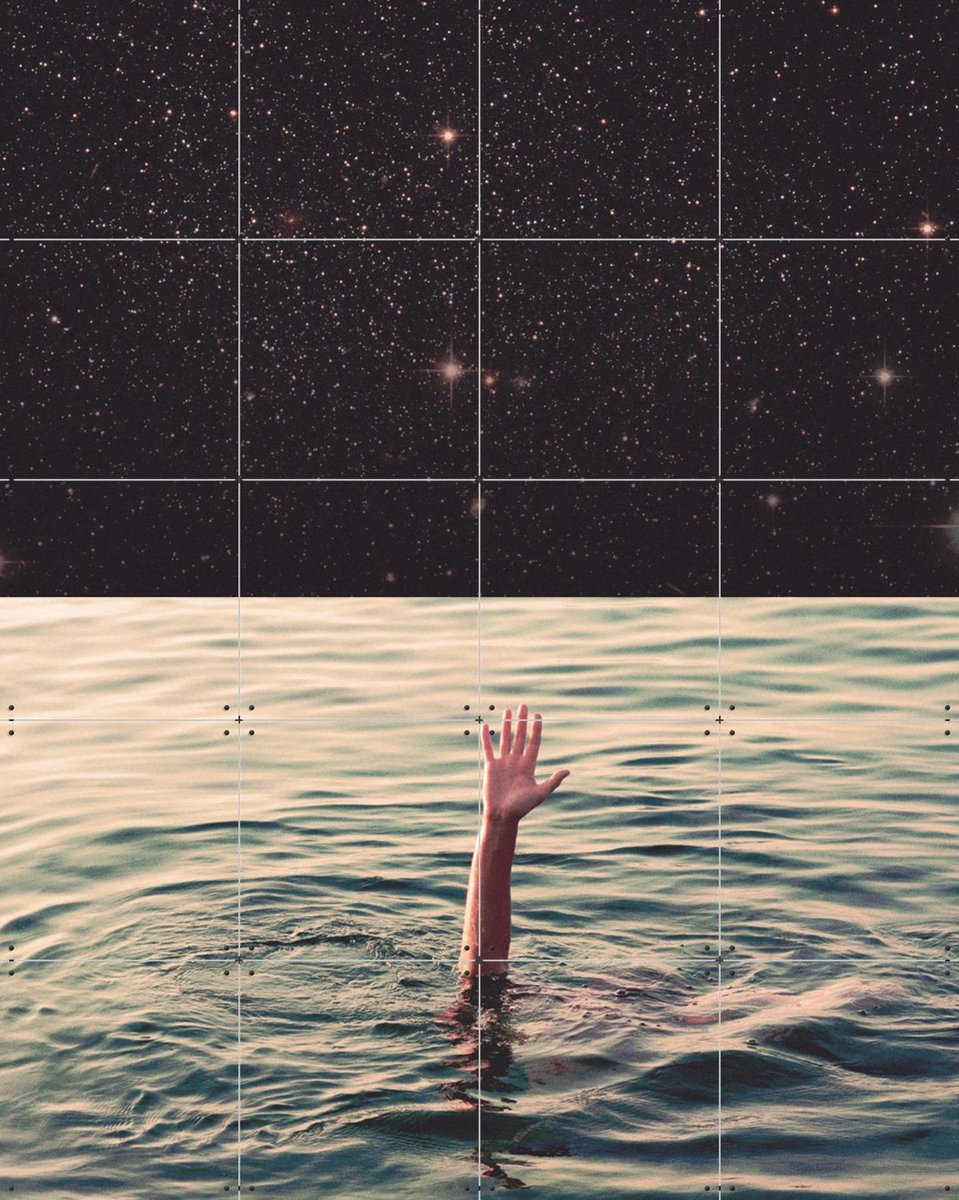 IXXI Drowned in Space, Fran Rodriguez - 80 x 100 cm - Gratis ophangtool - Grote wanddecoratie en posters - Surrealisme, Fotografie, Mancave