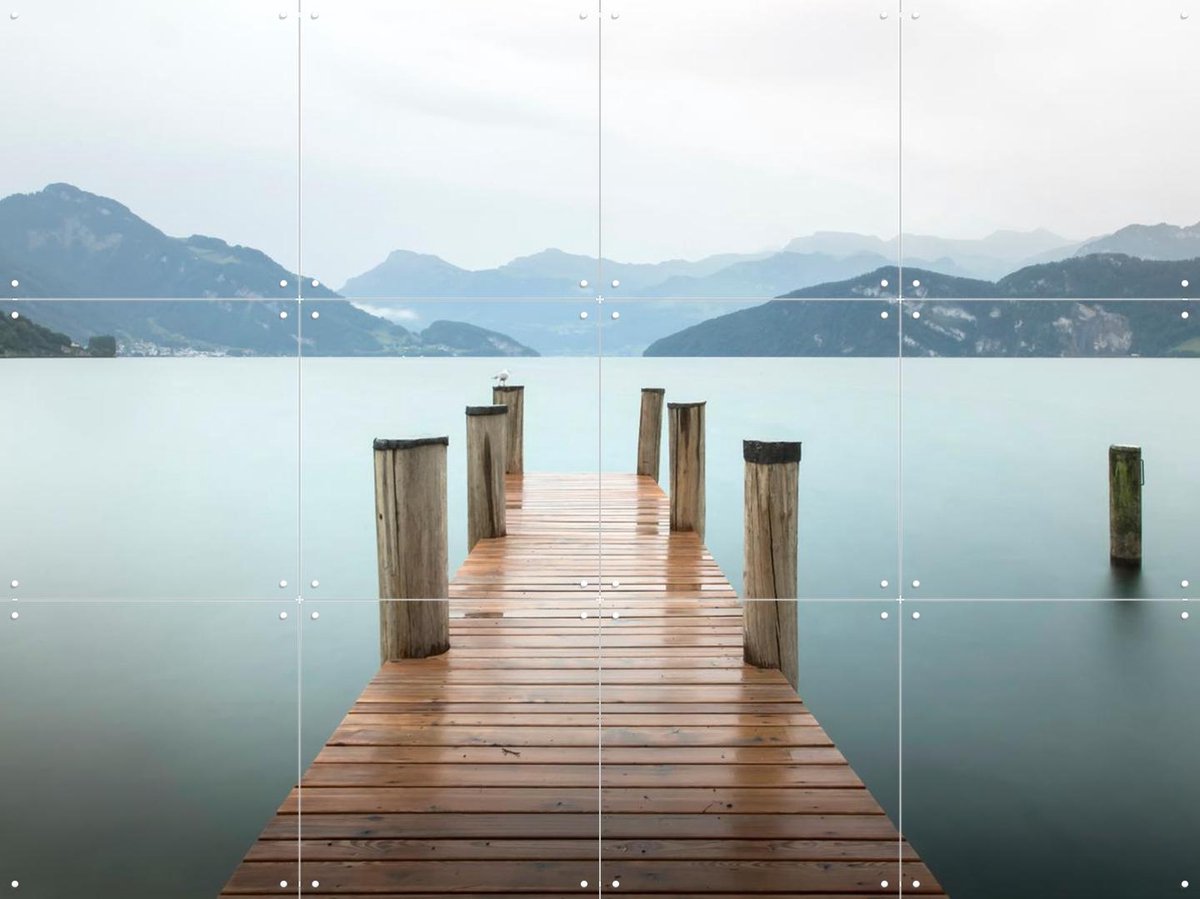 IXXI A Silent Moment at the Lake, Claire Droppert - 80 x 60 cm - Gratis ophangtool - Grote wanddecoratie en posters - Naturalisme, Minimalisme