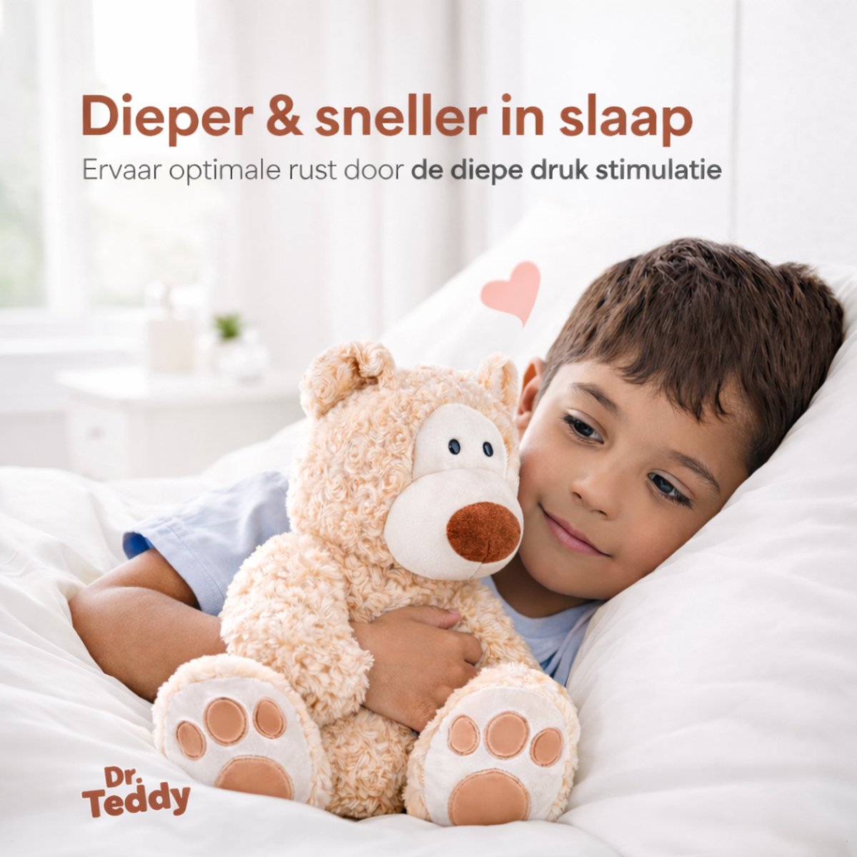 Verzwaringsknuffel - 1.5/2.5KG Verstelbaar - Verzwaarde Knuffel - Weighted Stuffed Animal - Zwaarte Knuffel - Plushie - Grote Knuffelbeer - Zware Slaapknuffel - Sensorisch Speelgoed - Verzwaringskussen - Teddybeer - Autisme - Kinderen & Volwassenen — afbeelding 7