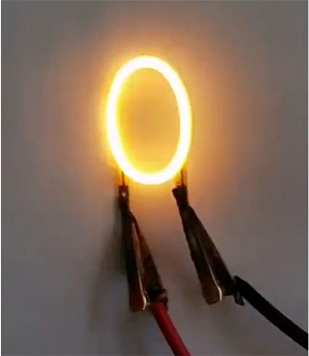 -O- COB LED 3V Filament Letter Geel 3 x 3 cm FPC 2200K 1W Warm-wit