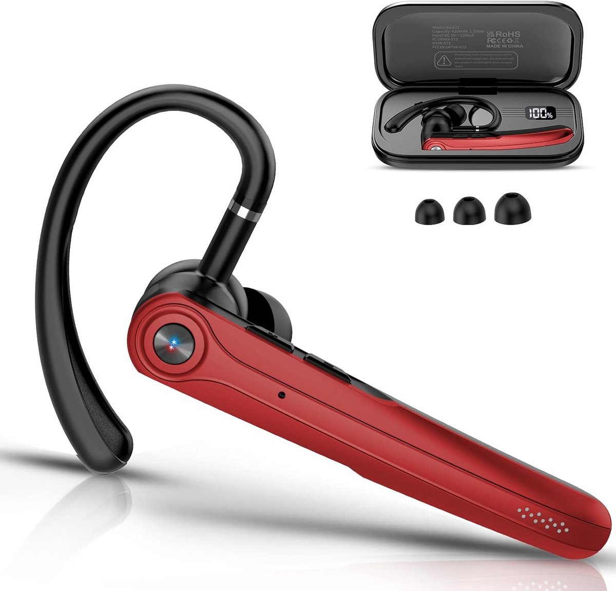 Draadloze Bluetooth Headset met Microfoon voor Bellen en Onderweg