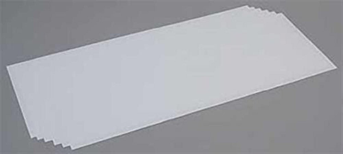 Witte Polystyreen Platen Dunne Rechthoekige Plaatjes voor Modelbouw en Hobby (6 Stuks)