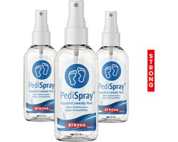 PediSpray® Strong - 3 Pack - Voetspray Tegen Zweetvoeten - Middel tegen Stinkvoeten - Putjeszolen - Voet deodorant - Pedifris - Pedifresh - pedicare - anti transpirant - anti perspirant - voetengeur - voetdeodorant - geurvreter - schoen deodorant