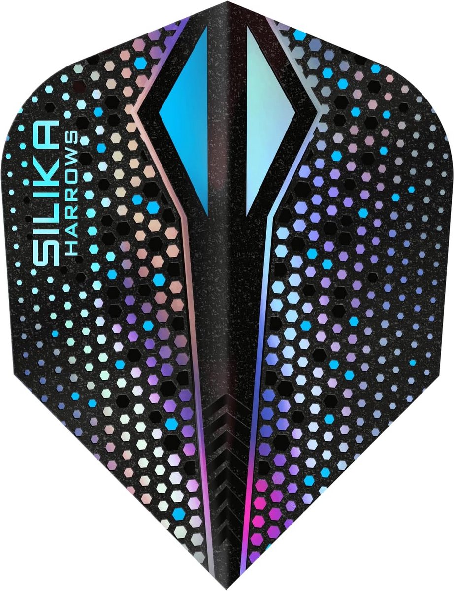 Dart Flights Transparant Crystalline Coating - Maat No.6 - Zilver Shift Kleur