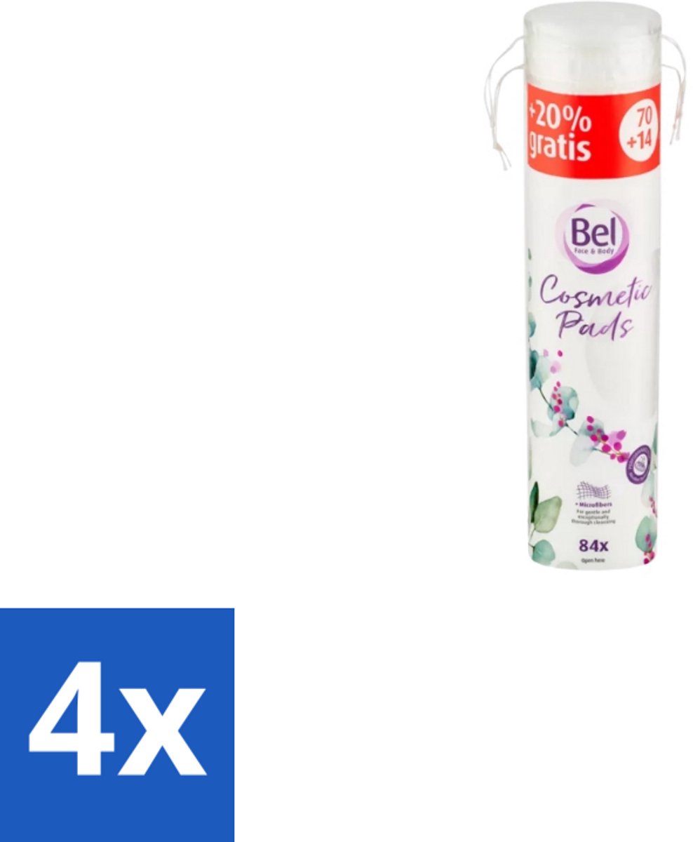 Bel Cosmetic – Make-up Remover Pads – Rond – Zacht & Verzorgend - Voordeelverpakking - 4 stuks