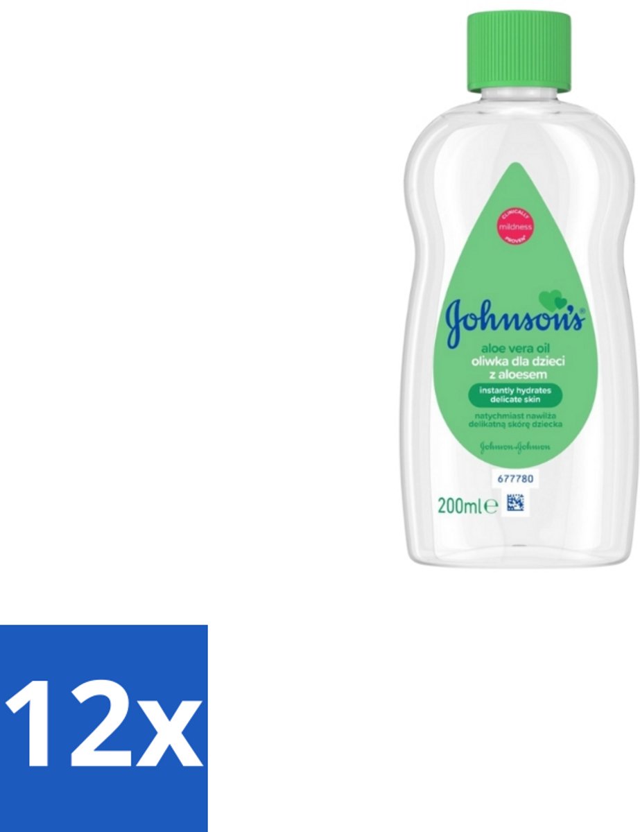 Johnson's - Baby Olie - Aloe Vera - 300 ml - Voordeelverpakking - 12 stuks