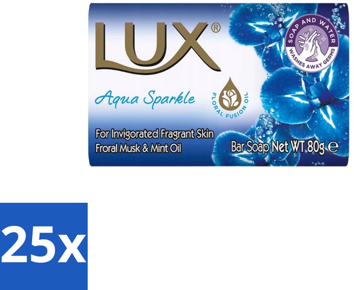 Lux – Bar Soap – Aqua Sparkle – 80 g - Bulkverpakking - 25 stuks