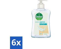 6 x Dettol – Handzeep Gevoelige Huid – Mild & Verzorgend – 250 ml - Gevoelige Huid - Handhygiëne - Antibacteriële Handzeep - Glycerine - Zeepvrije Handzeep