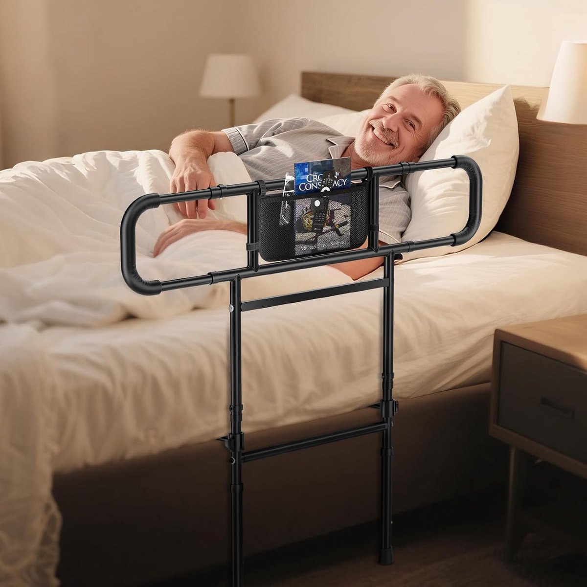In hoogte Verstelbare Opsta-hulp voor Bed met Handgreep - Valbeveiliging voor Senioren