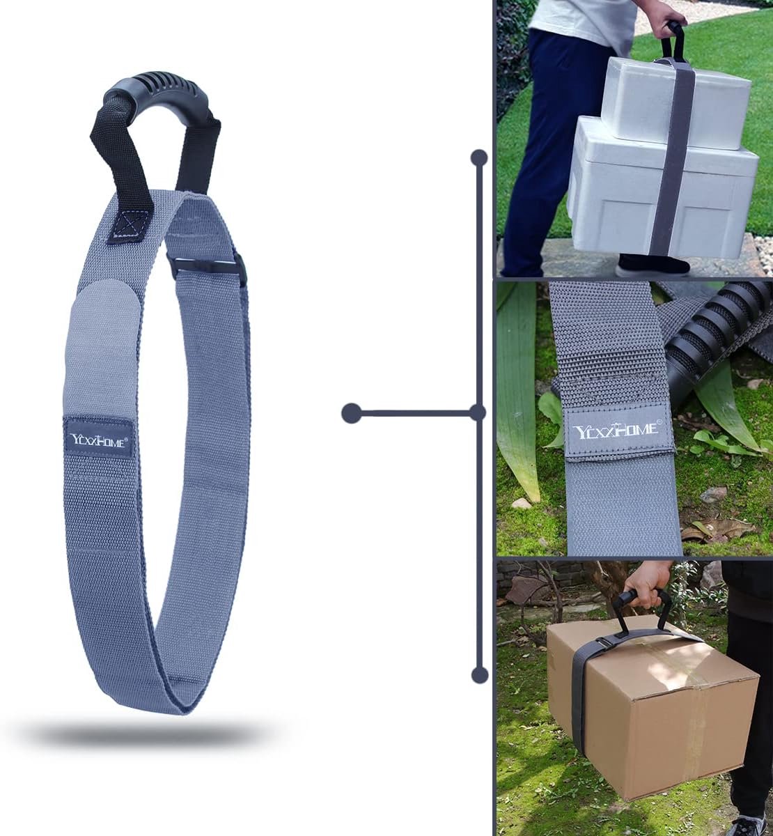 Extra Sterke Bagage Spanband met Handvat voor Zware en Grote Lasten 68kg