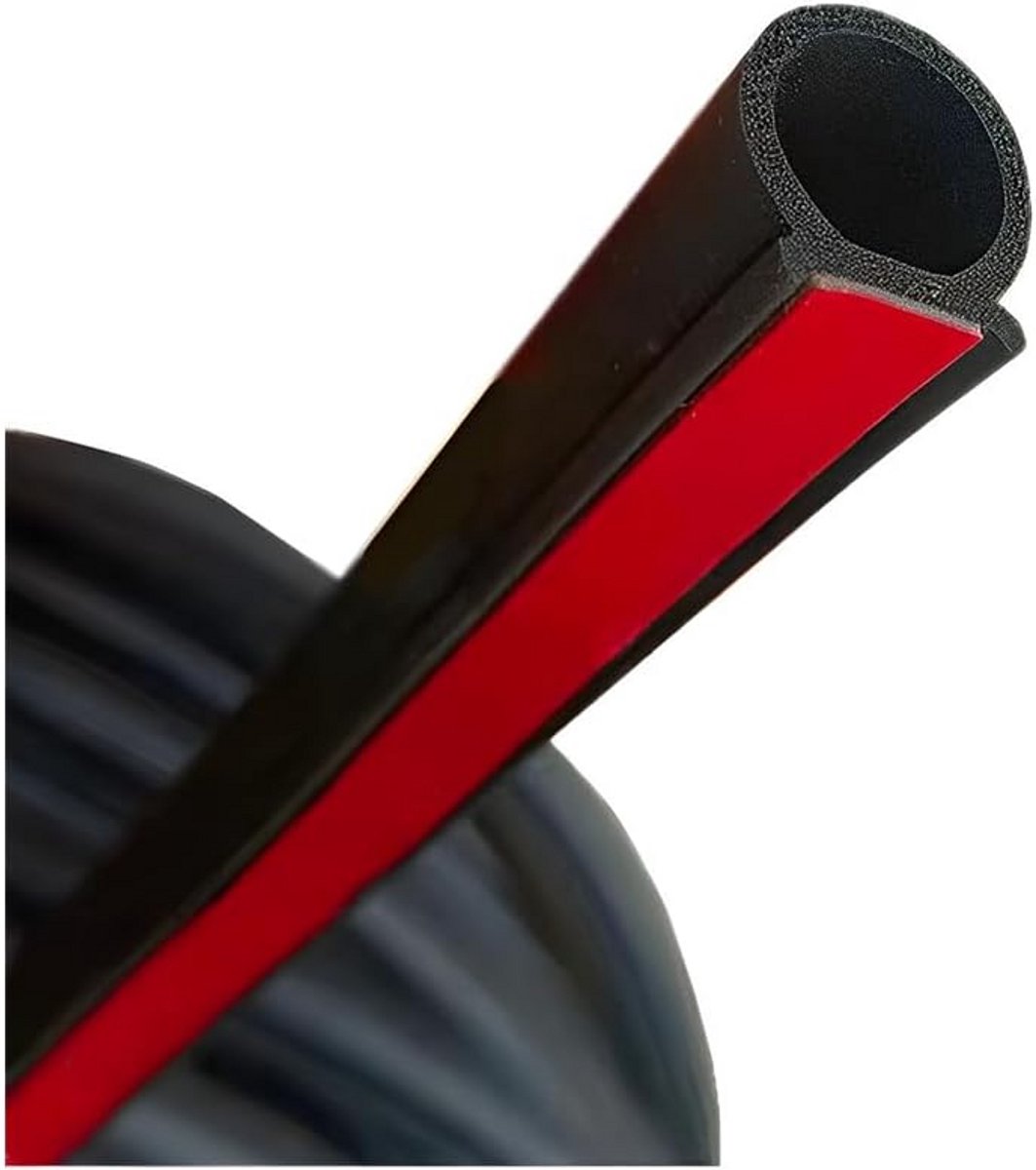 Zelfklevende D-Profiel Rubber Afdichtingsstrip voor Autodeur - Geluidsisolatie en Waterdicht (10 meter)