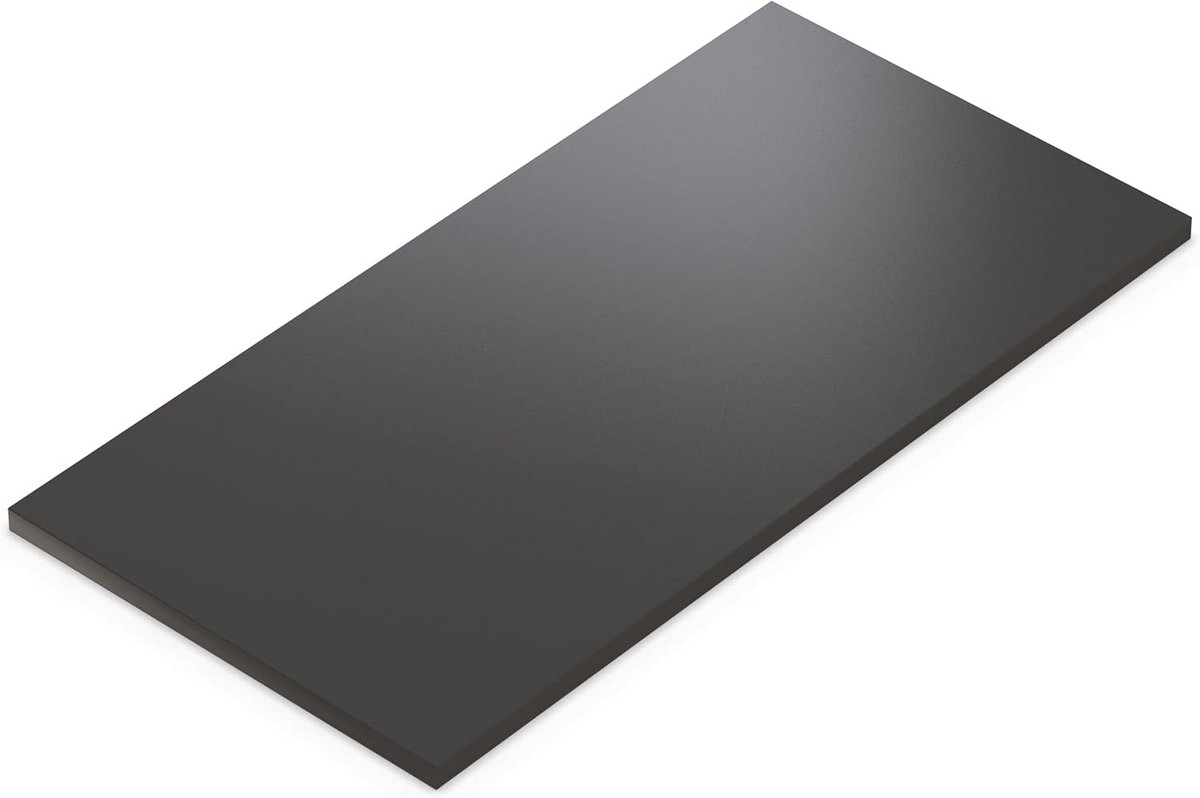 Tafelblad 28 mm Antraciet 100x70 cm Spaanplaat met ABS Rand voor Kantoor en Keuken