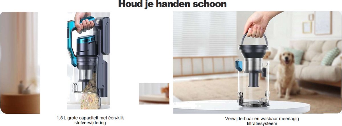 Buture VC60 Draadloze Stofzuiger met Intelligent Display - afbeelding 3