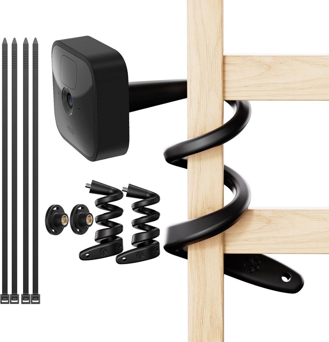 Flexibele Camera Houder met Draaibare Bevestiging voor Binnen en Buiten Camera's