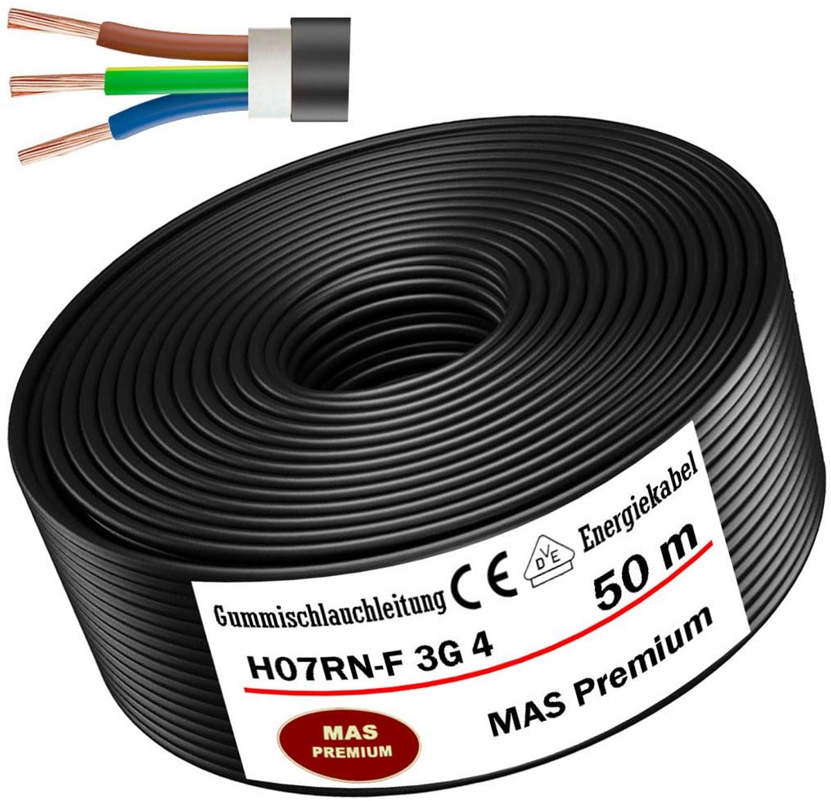 Flexibele Robuuste Stroomkabel H07RN-F Rubberen Kabel voor Zware Apparatuur en Bouwplaats
