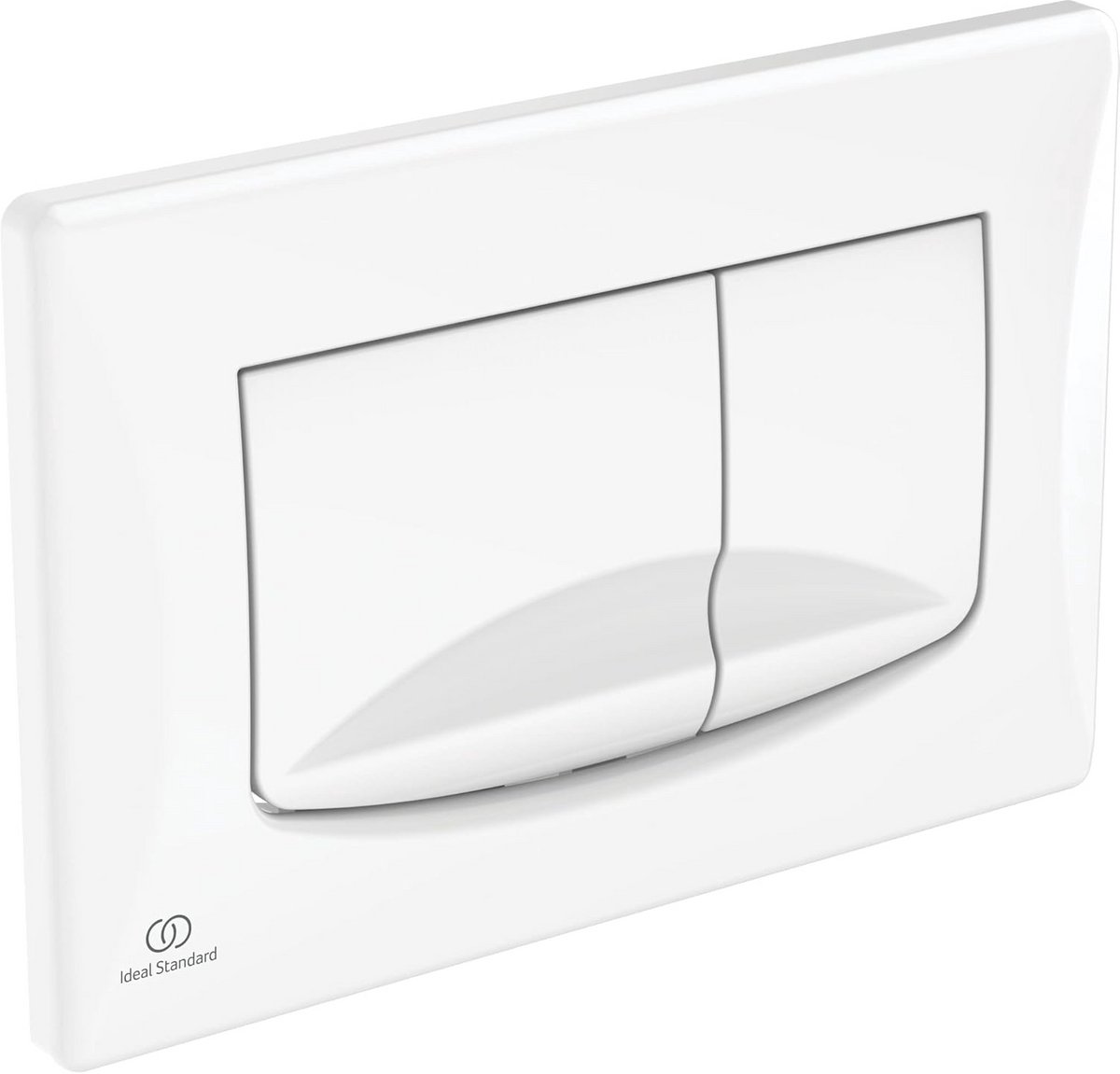 Mechanische Bedieningsplaat voor 2 Hoeveelheden Spoelbakken WC Zwart/Wit