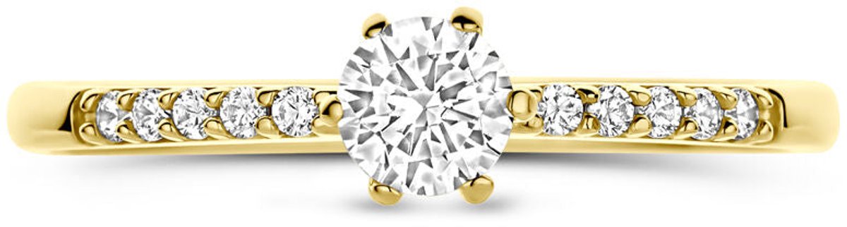 14K Geelgouden Ring met Zirkonia 4035047 – 4,5 mm