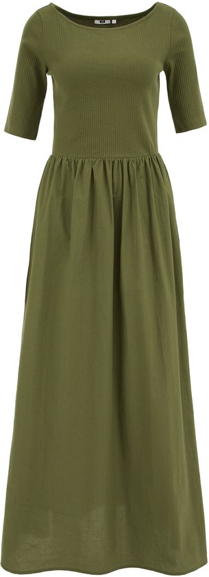 WE Fashion Dames Maxi jurk met structuur