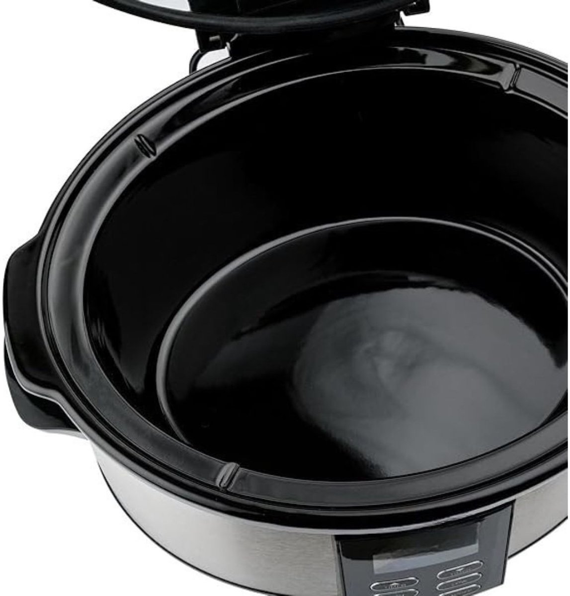 Aura® Slowcooker met Timer - Stoompan - Crockpot - Inclusief Warmhoudfunctie - Zwart - 40cm x 32cm x 24cm – foto 6