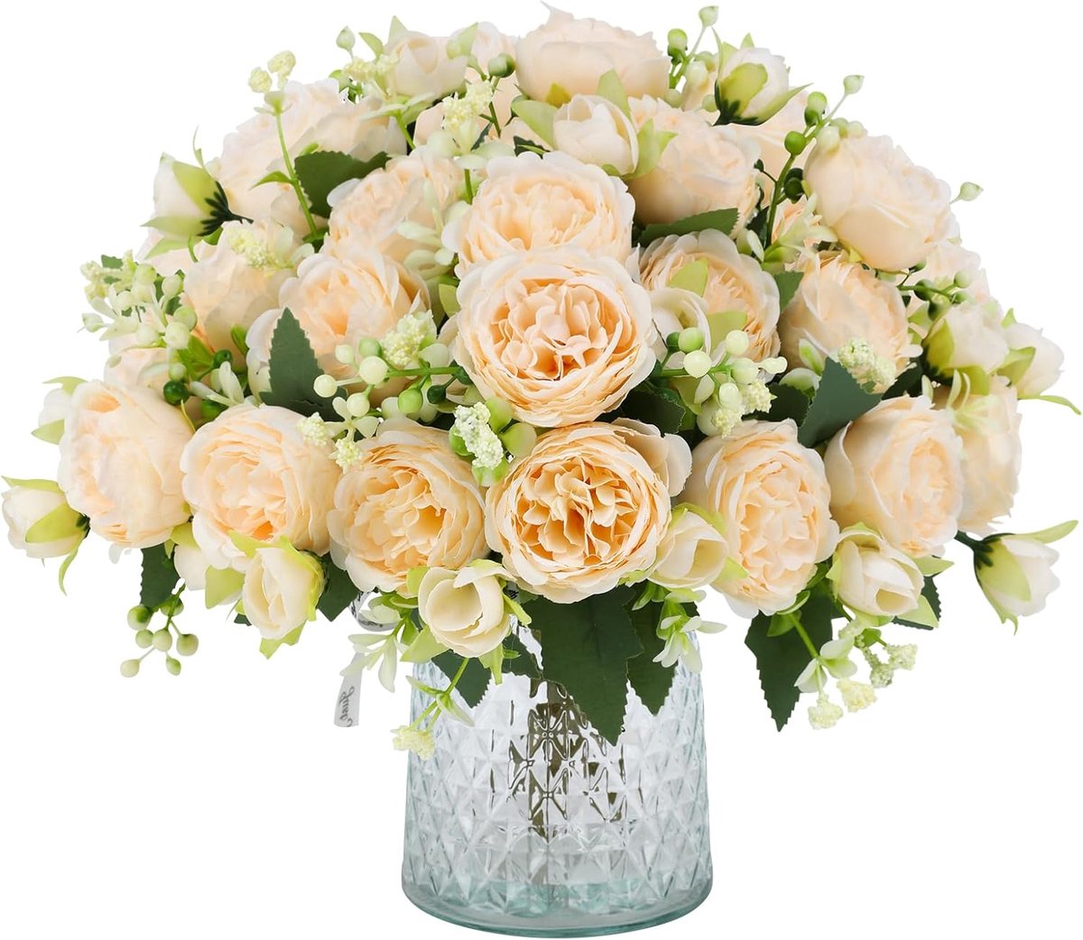 Famanu 4 Trossen kunstzonnebloem boeket - zijde zonnebloem bloemen - realistische zijden zonnebloemen voor thuis - hotel - doe - het - zelf ambachtelijke bruiloft feest decoratie binnen en buiten decor Champagne
