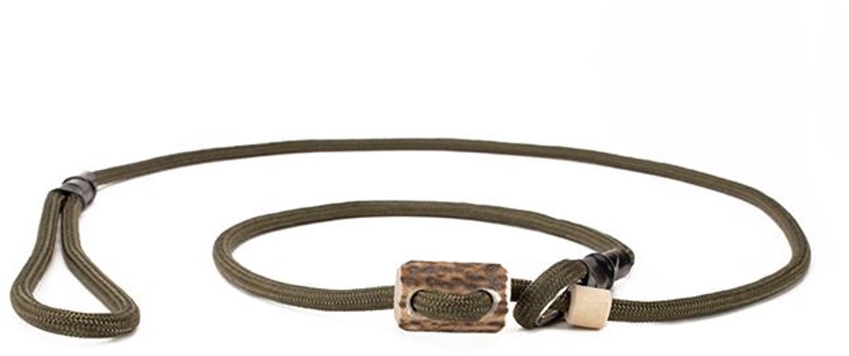 Mystique® Field trial moxon Lijn 6mm 150cm Kaki met hoornstopper