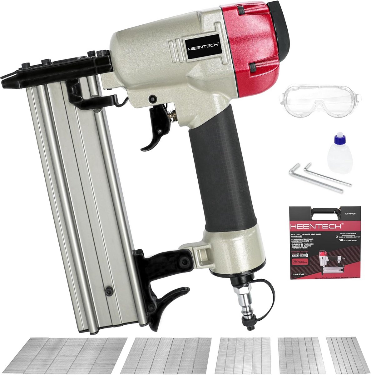 Krachtig Pneumatisch Nagelpistool 18 Gauge Brad Nailer voor Houtbewerking