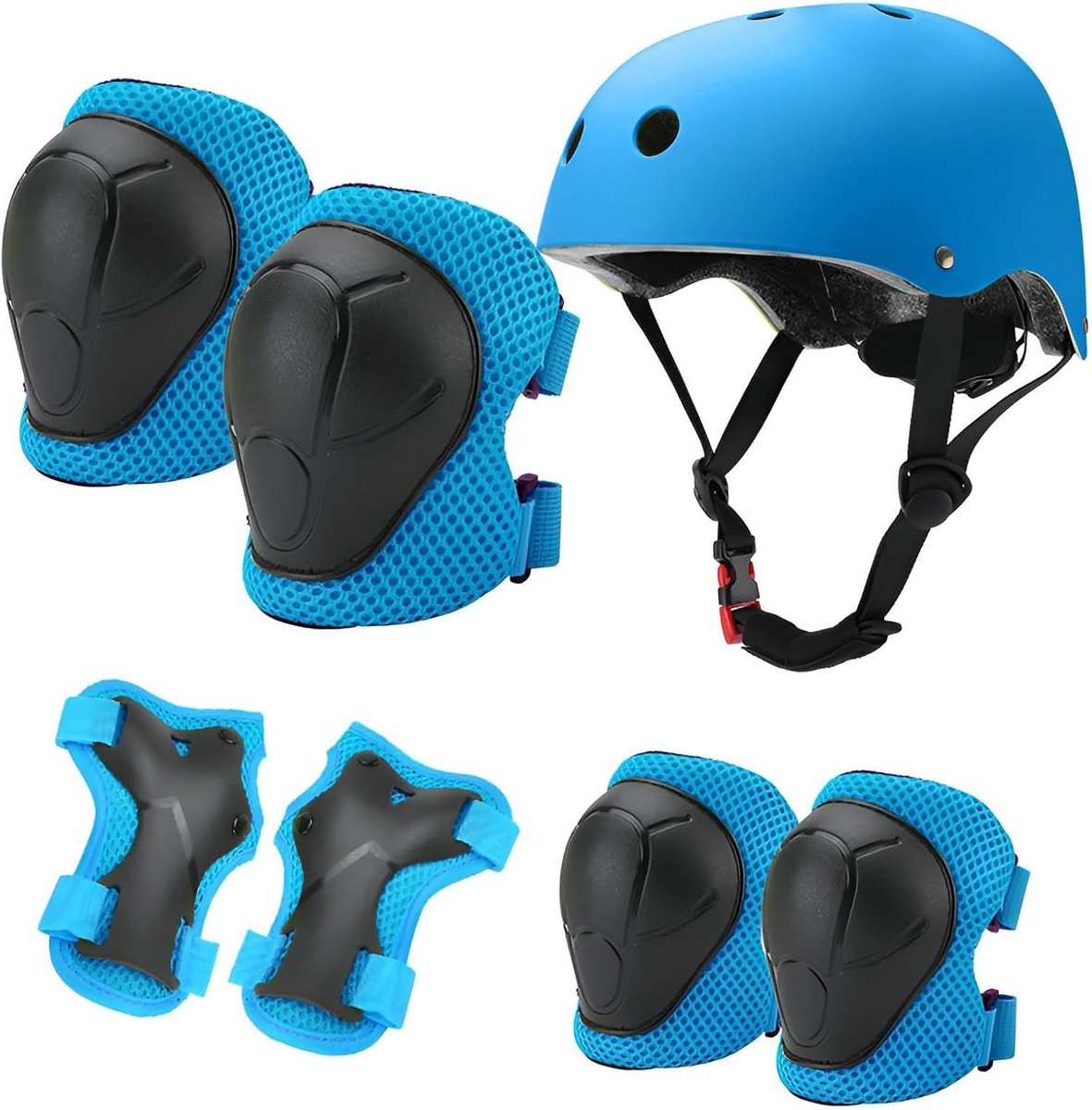 Veiligheidsset Kinderen: Helm, Knie-, Elleboogbeschermers en Polssteun voor Fietsen en Skaten