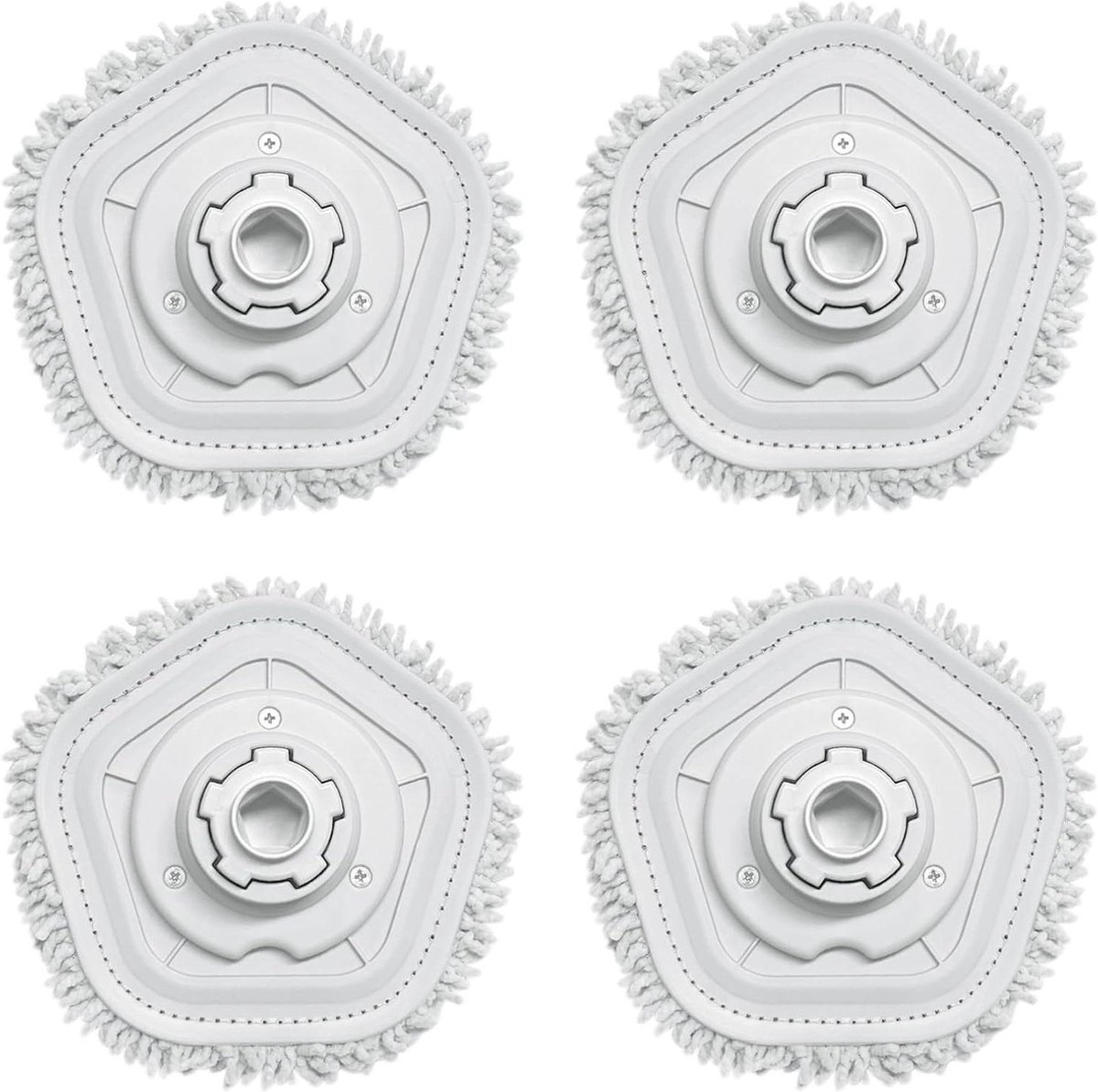 Reservekoppen voor draadloze reinigingsrobot, 4 stuks, voor harde vloeren.