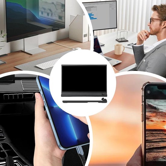 Draagbare Externe Monitor - Scherm Extender - Productiviteit Verhoging - Lichtgewicht Ontwerp - 15.6 Inch — afbeelding 4