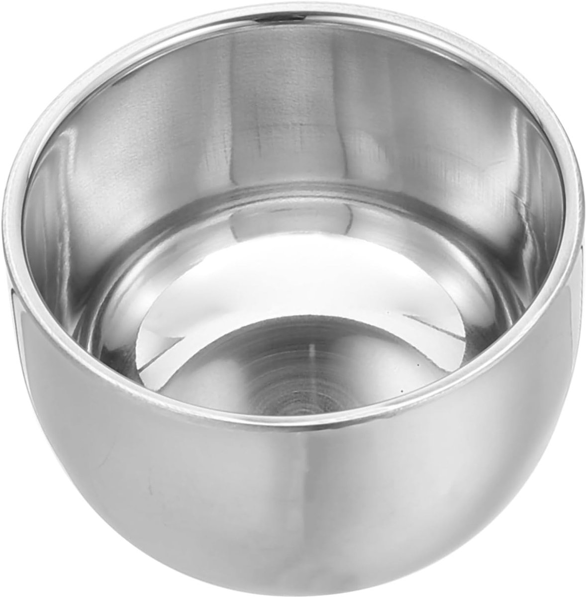 Scheerkom - Scheerbekken - Schuim Maken - Dubbelwandig Ontwerp - 8.2 x 8.2 x 5.8 cm - Zilver
