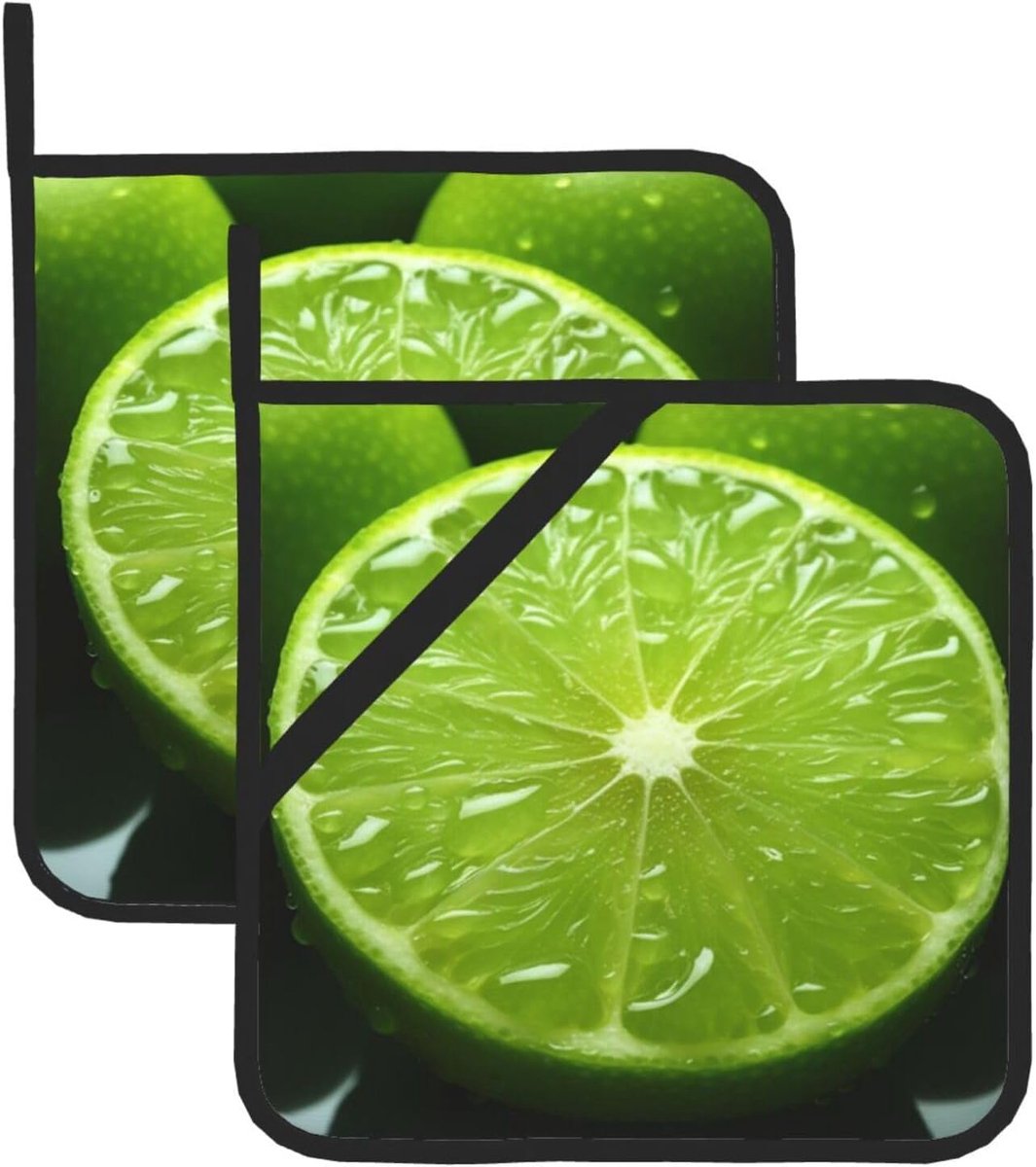 Pannenlappen Set - Keuken Textiel - Veilig Koken - Hittebestendig Antislip - 2 Stuks - Zwart