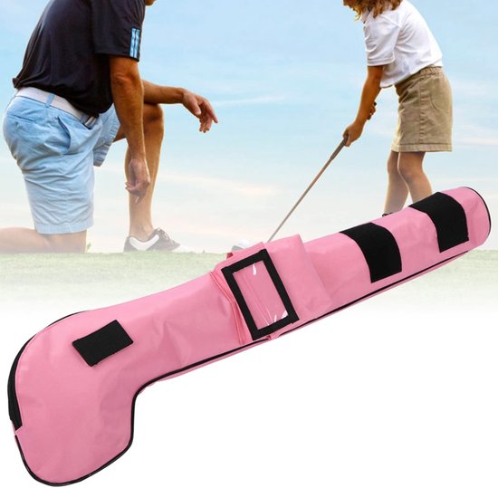 Allecto - Golf Club Bag - Waterdicht - Opvouwbaar - Roze - Kids - Buitentraining - Nylon - Geschikt voor Golfclubs - Zachte tas van Allecto — afbeelding 4