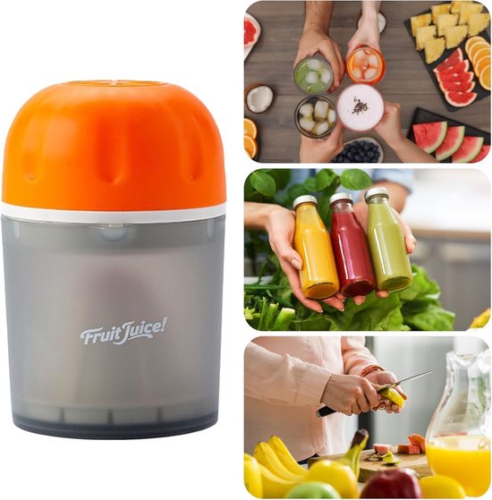 Handmatige Citruspers - Sapcentrifuge Keukengerei - Cocktails Maken - Compact En Draagbaar - 14.5 Cm Hoog - Oranje — afbeelding 4