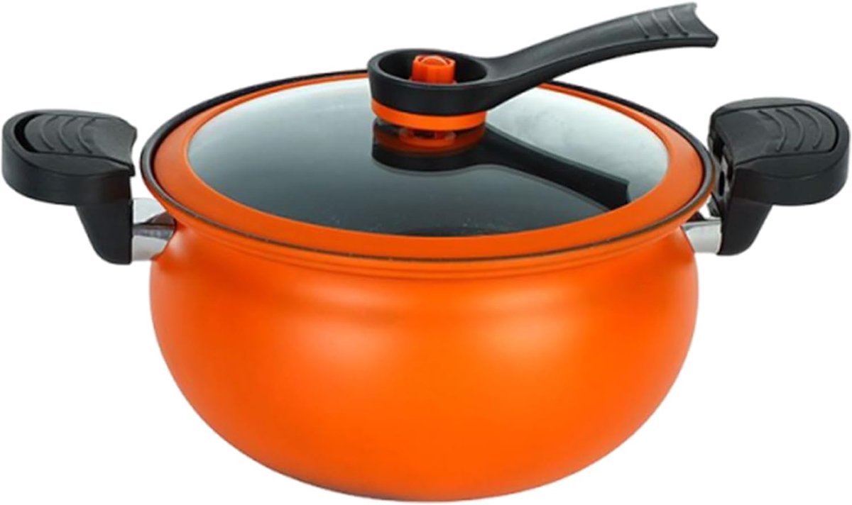 Grote Pan Snelkookpan Multicooker Snelle Maaltijden Dubbele Veiligheidssluiting 5 Liter Capaciteit Oranje