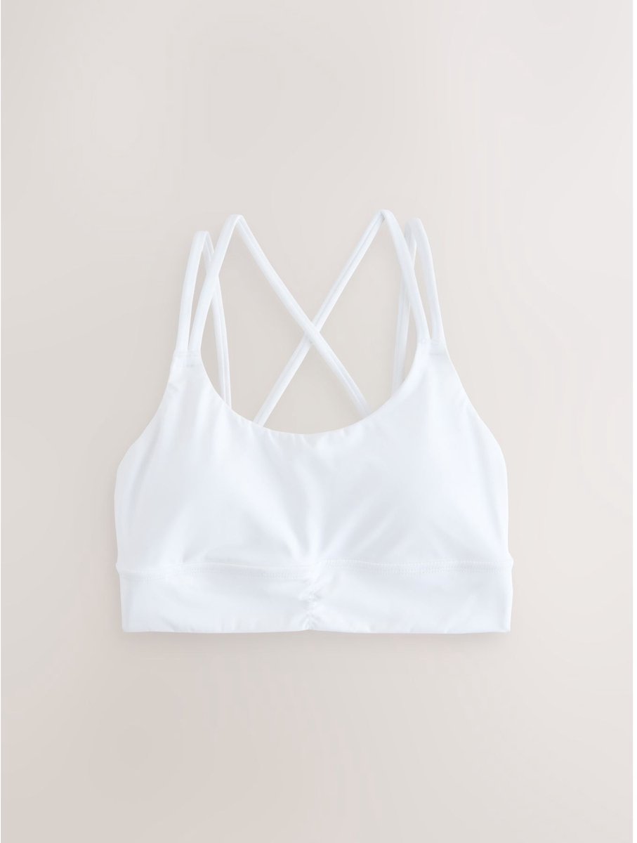 Next Dames - Medium Impact sportbeha met bandjes achterzijde - Wit White