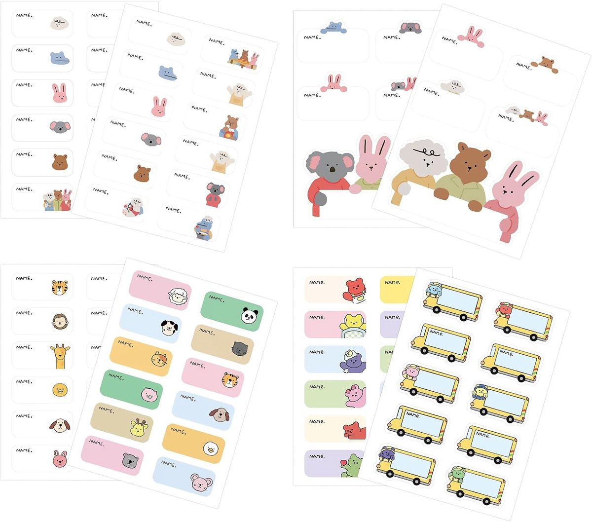 Naamstickers Kinderen - Labels Kleding - School Kamp Thuis - Strijkvrij Wasbaar - 8.7x12cm
